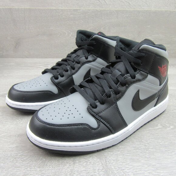 Air Jordan 1 Mid Shadow Red Black Shoes Mens Size 12 NEW - Picture 4 of 16